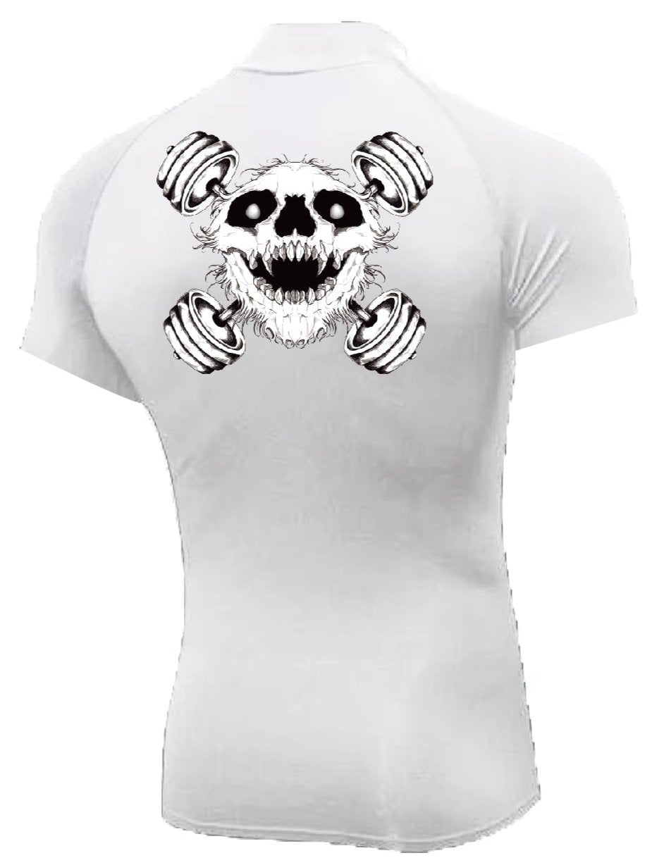 (CLEARANCE) HA/FA White Compression Short Sleeve