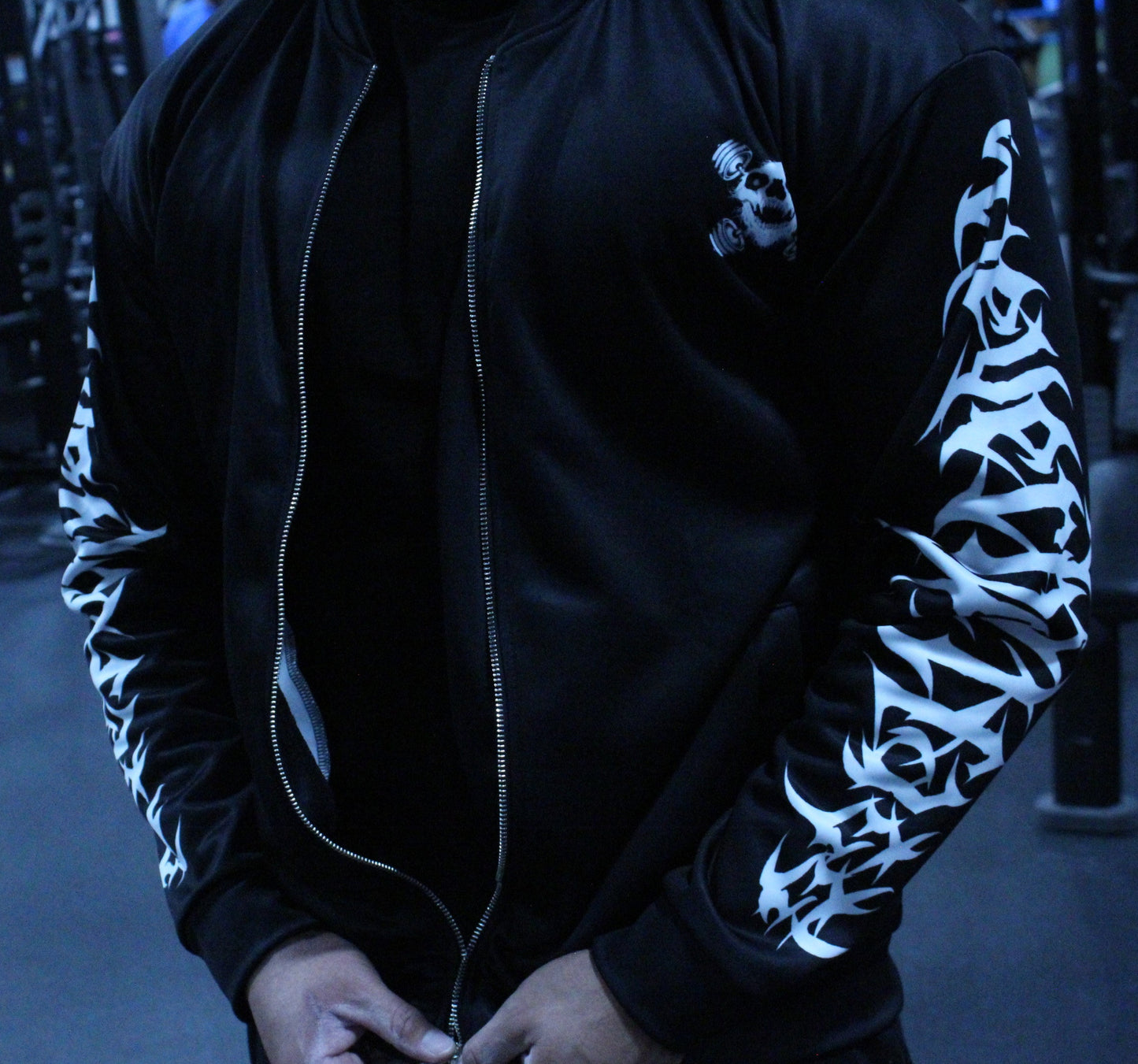 HA/FA The13thCrypt Skull Collab Bomber Jacket