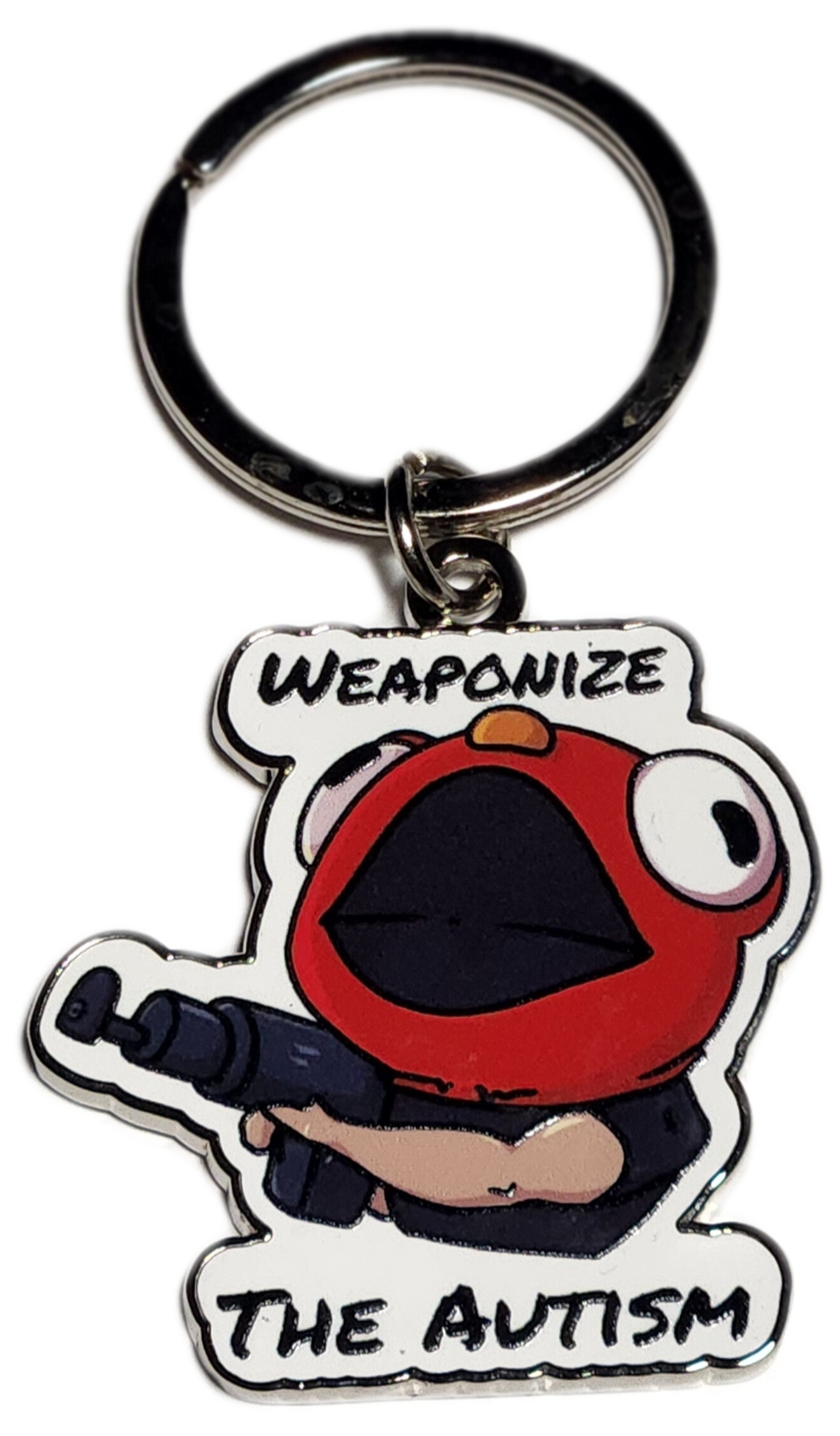 (NEW RESIZED) Weaponize The Autism Soft Enamel Keychain
