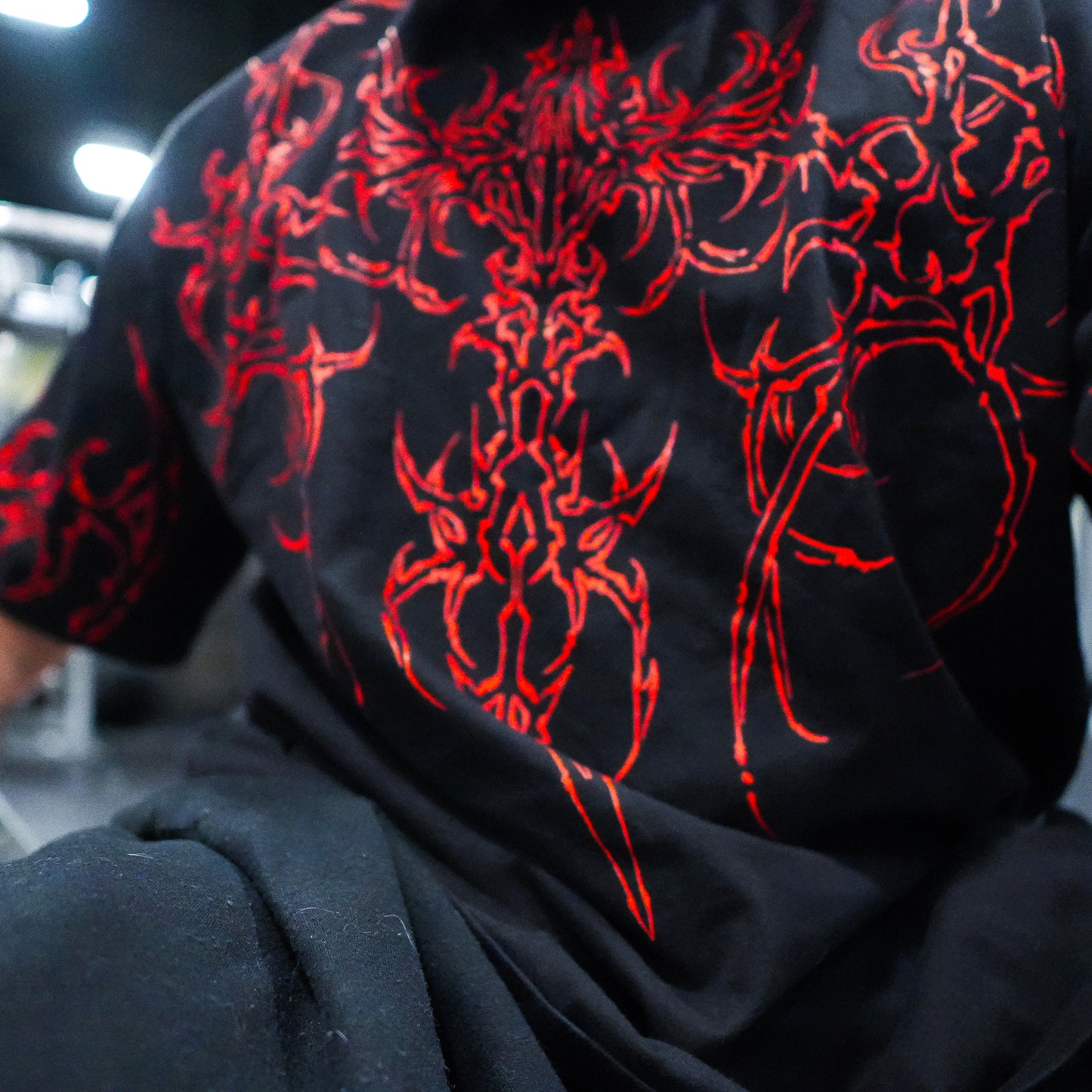 (NEW) BLACK & RED HA/FA INVICTUS Oversized T-Shirt