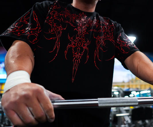 (NEW) BLACK & RED HA/FA INVICTUS Oversized T-Shirt