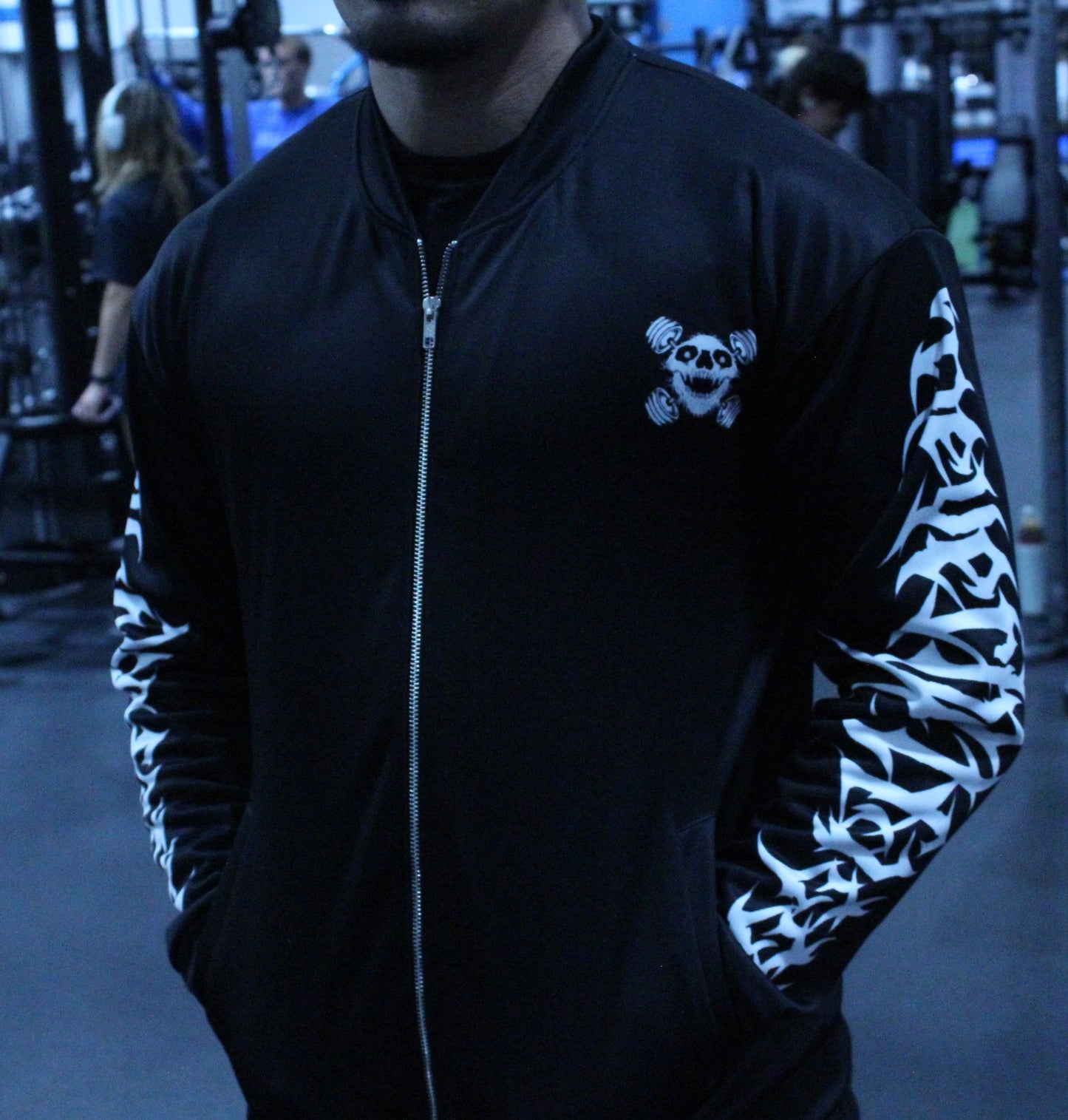 HA/FA The13thCrypt Skull Collab Bomber Jacket