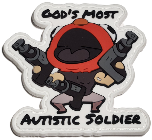 (NEW) God's Most Autistic Soldier PVC Patches