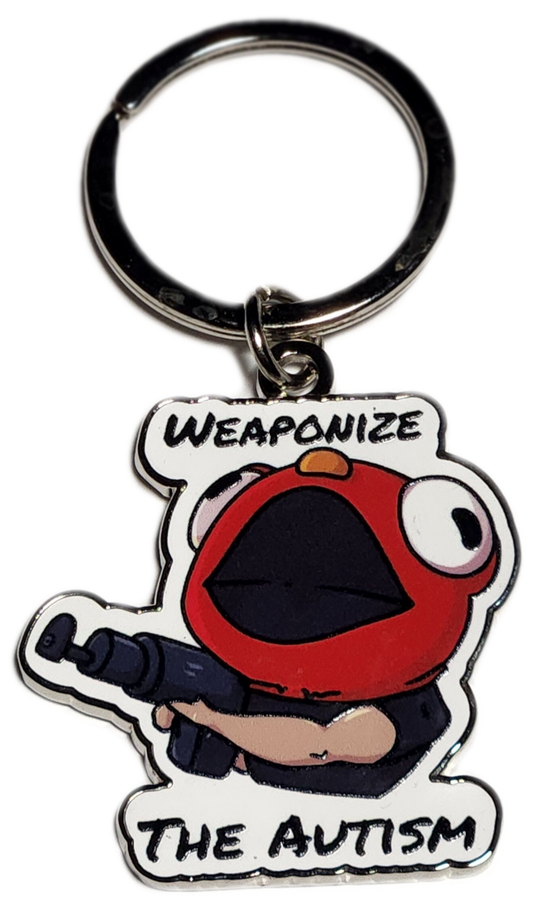 (NEW RESIZED) Weaponize The Autism Soft Enamel Keychain