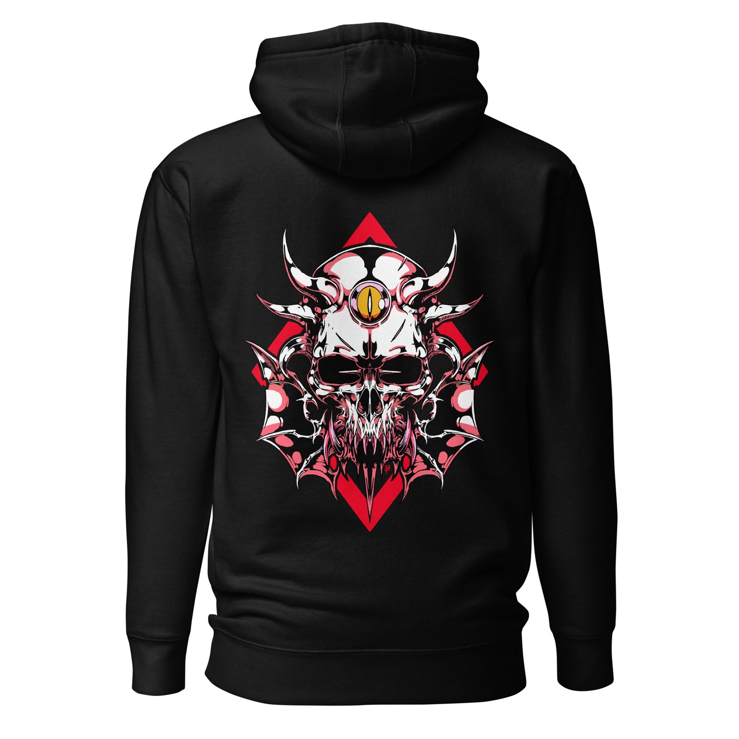 The13thCrypt Skull Red Hoodie (Front and Back Print)