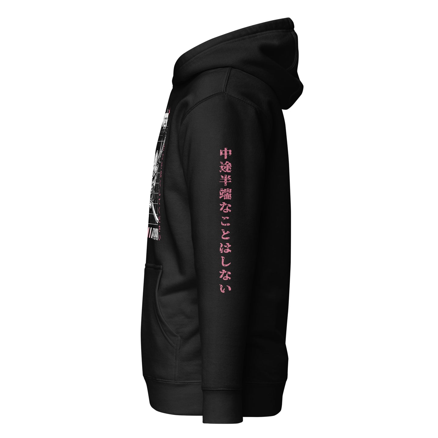 Retro Oni Mask Full Hoodie (Pink)