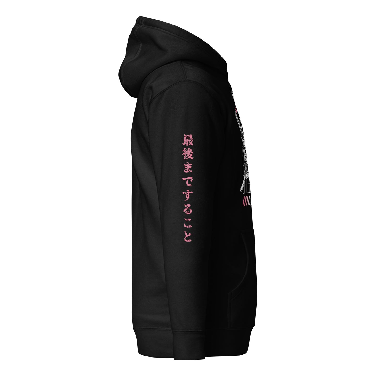 Retro Oni Mask Full Hoodie (Pink)